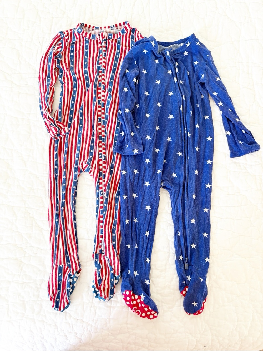 12-18m little bum bums bamboo sleeper bundle 4th of July Americana USA